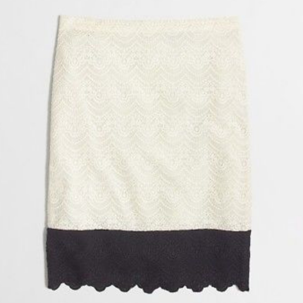 J CREW NWT Pencil Skirt in Colorblock Lace 2